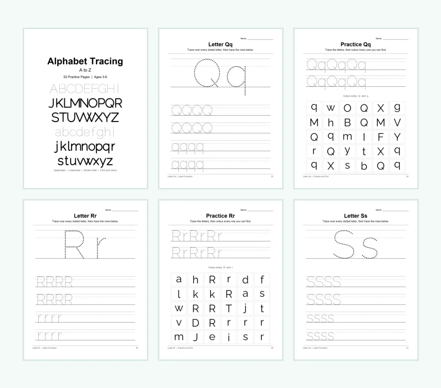 53 Free Alphabet Tracing A-Z Coloring Pages — free printable PDFs