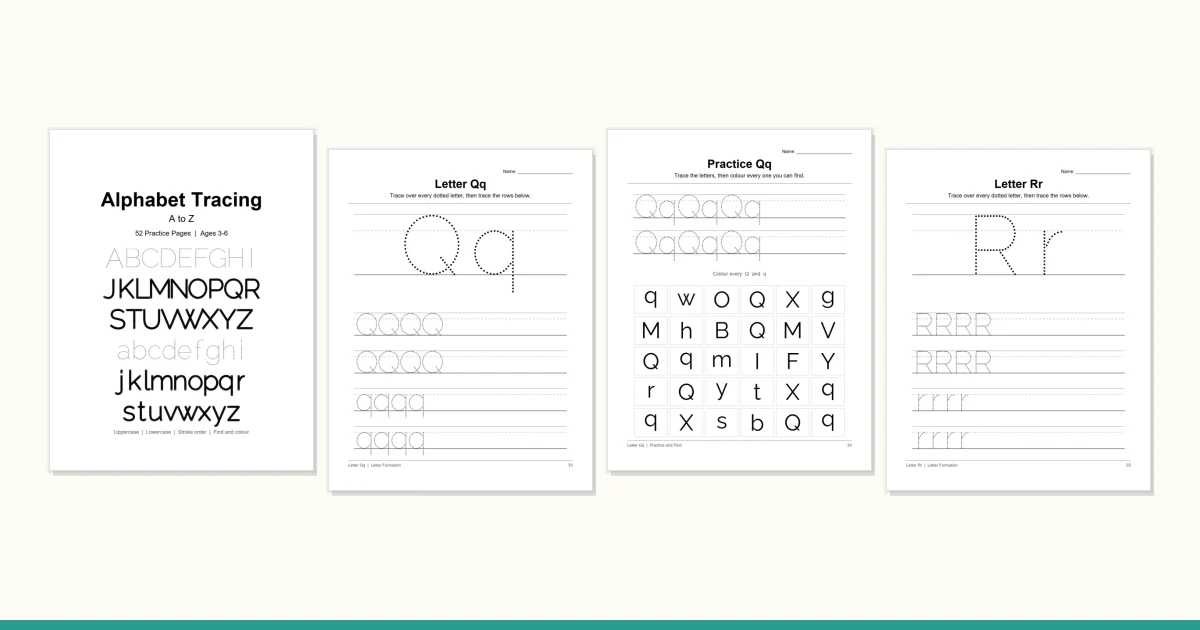 53 Free Alphabet Tracing A-Z Coloring Pages — free printable PDFs