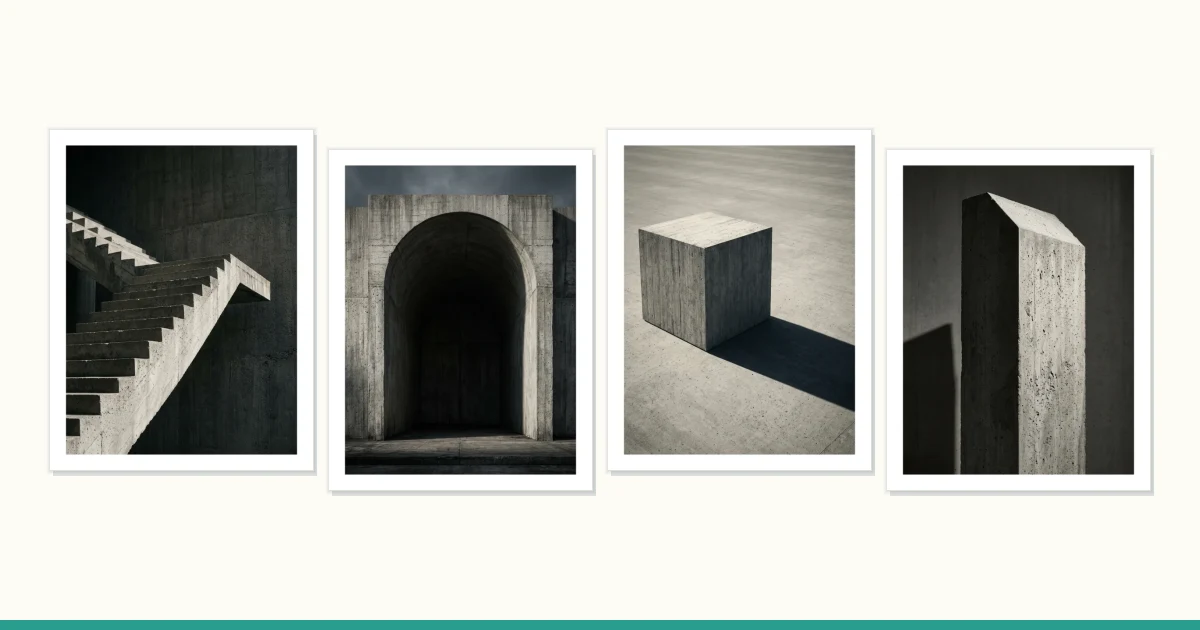 10 Free Brutalist Concrete Forms Wall Art Printables — free printable PDFs