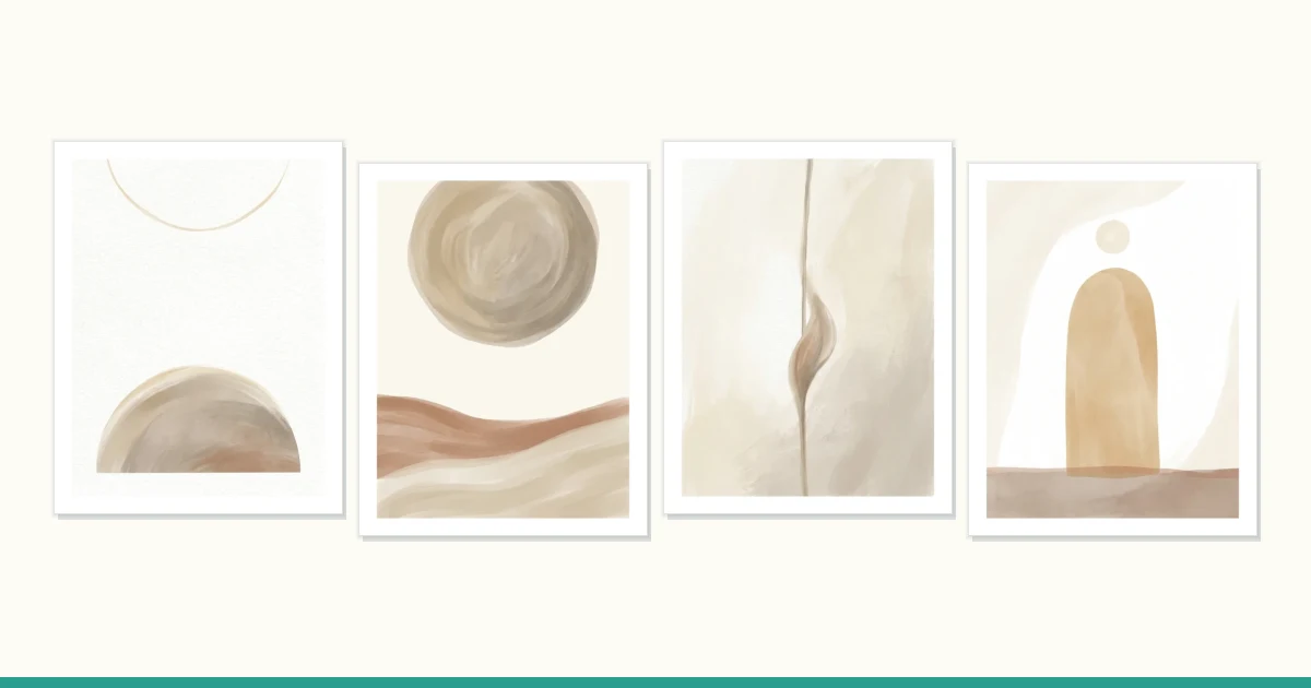 13 Free Warm Neutral Abstract Art Printables — free printable PDFs