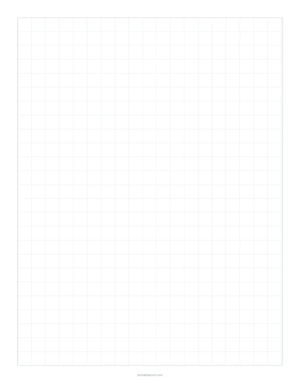 A page filled with a grid of light gray 10 mm squares for drawing or planning.