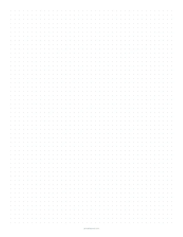 A blank page covered in a uniform grid of small grey dots spaced 5mm apart.