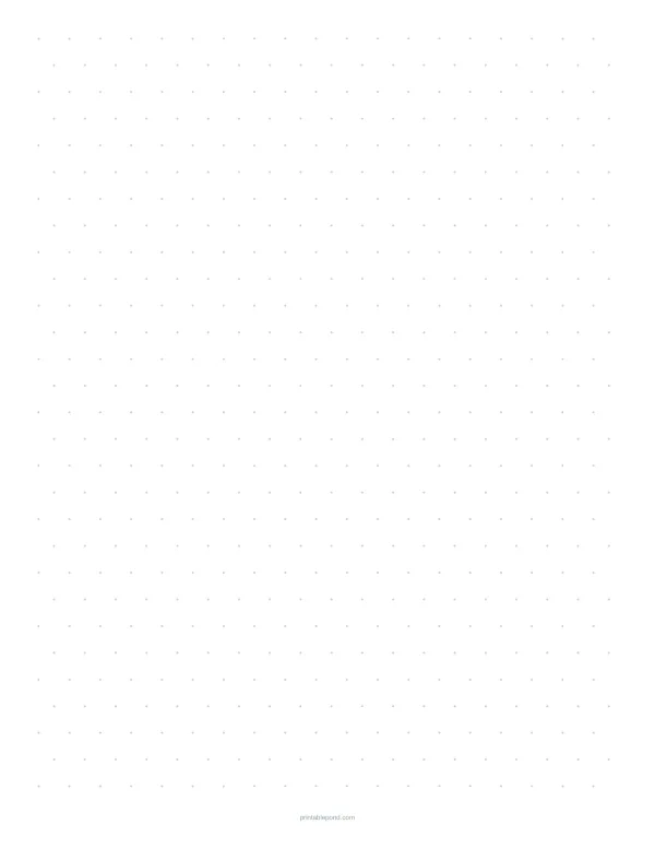 A blank page filled with a faint grid of dots, forming an isometric dot paper pattern.